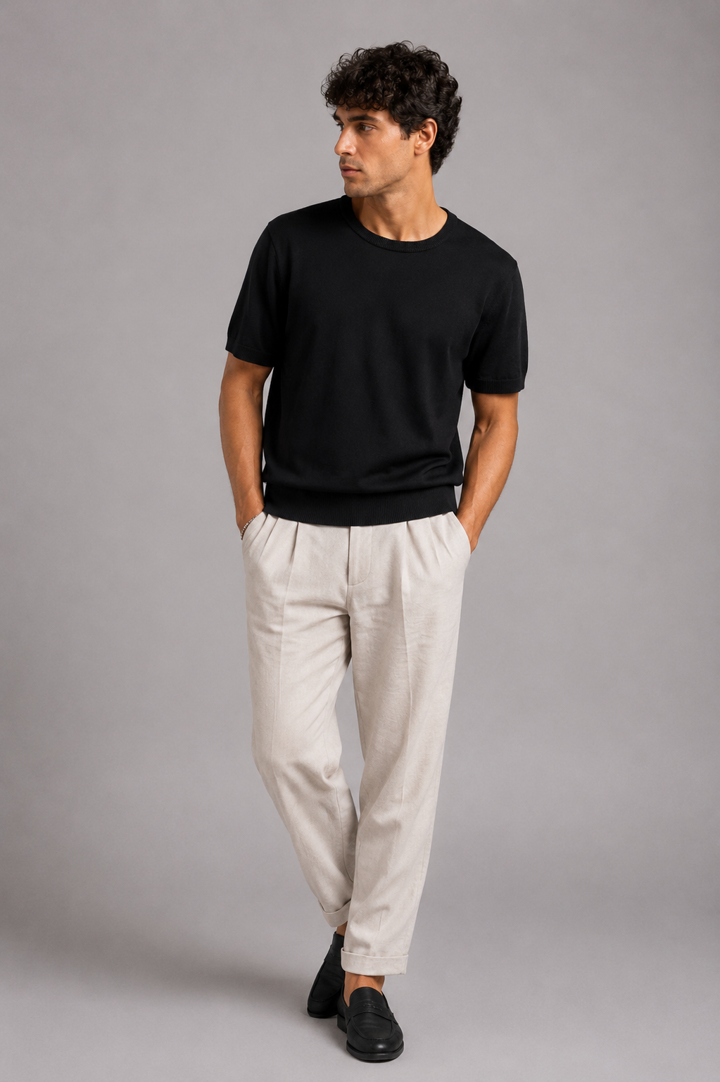 Maglia di filo Nera