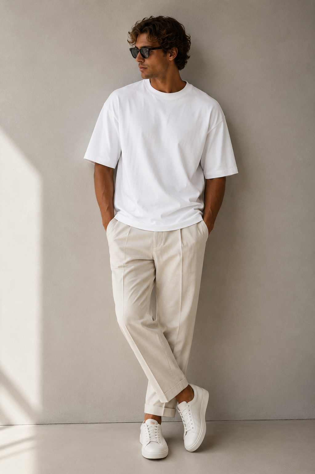 T-shirt over White