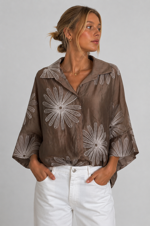 Blusa Fleur Brown